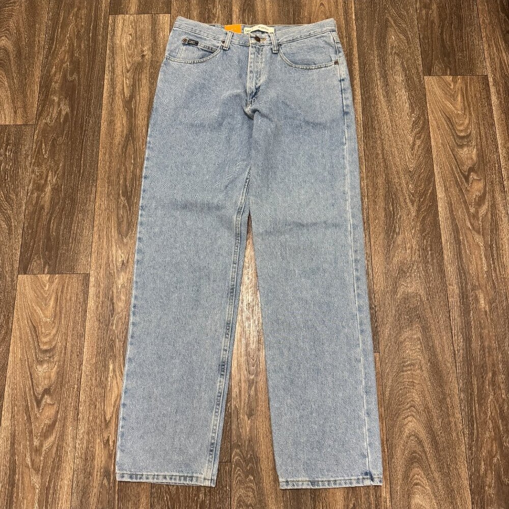 Lee Jeans Men's 33x34 Light Wash Relaxed Fit Denim Vintage Y2K 00s